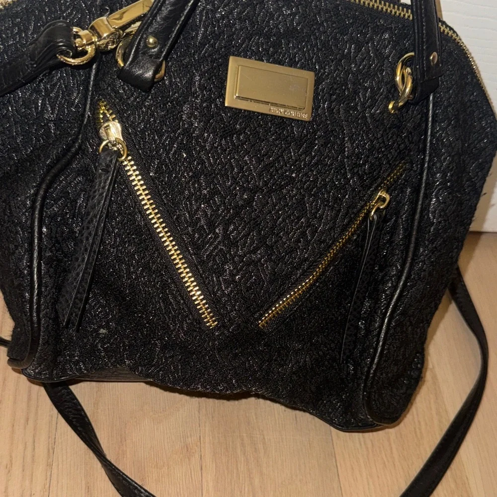 Juicy Couture Black Satchel with Gold Accents - Picture 3 of 15